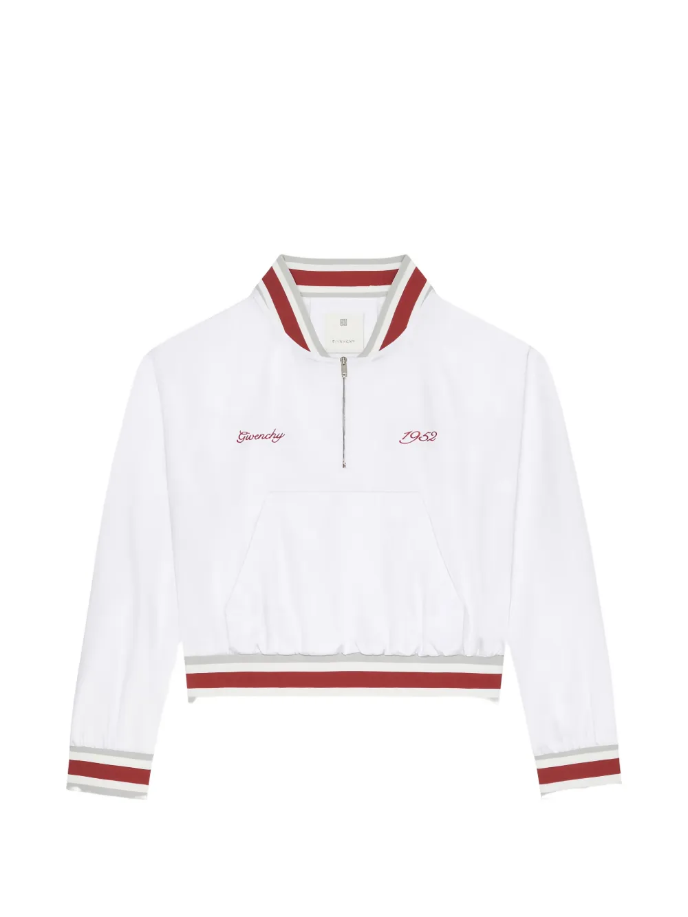 Givenchy logo-embroidered half-zip sweatshirt - Weiß