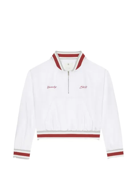 Givenchy logo-embroidered half-zip sweatshirt