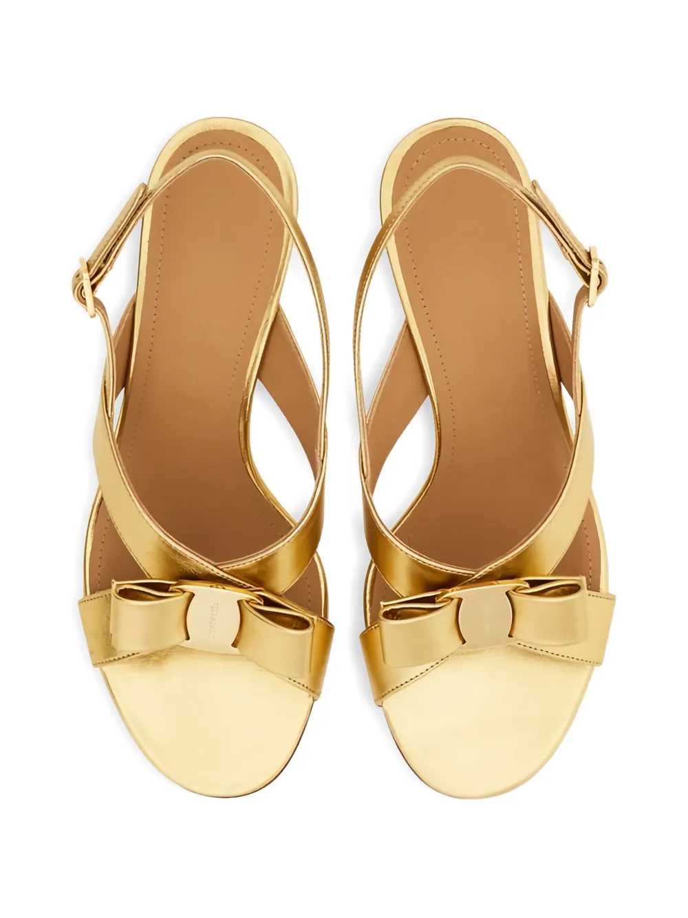 Ferragamo Vara sandalen met strik Goud