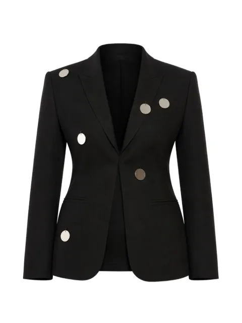 David Koma mirror-embellished peak-lapel blazer
