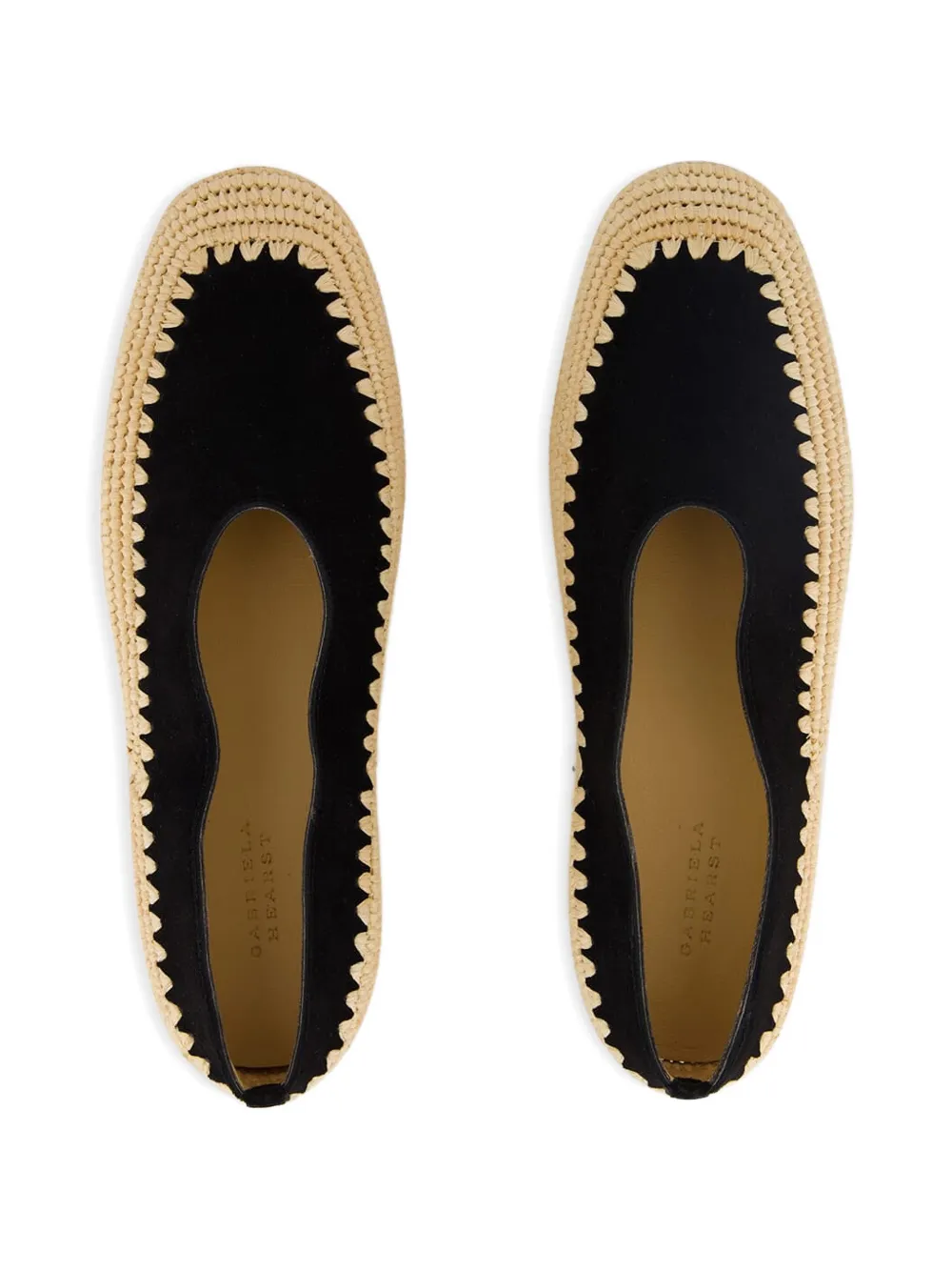 Gabriela Hearst Strength suède raffia loafers Beige