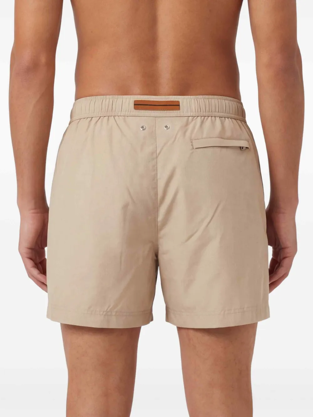 Zegna Zwembroek met trekkoordtaille Beige