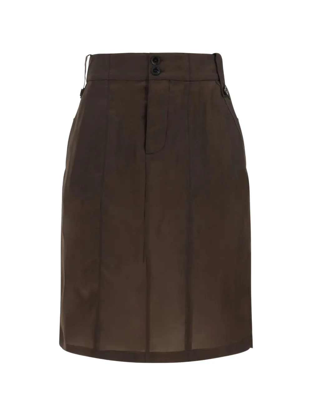 Saint Laurent transparent high-waisted skirt - Braun
