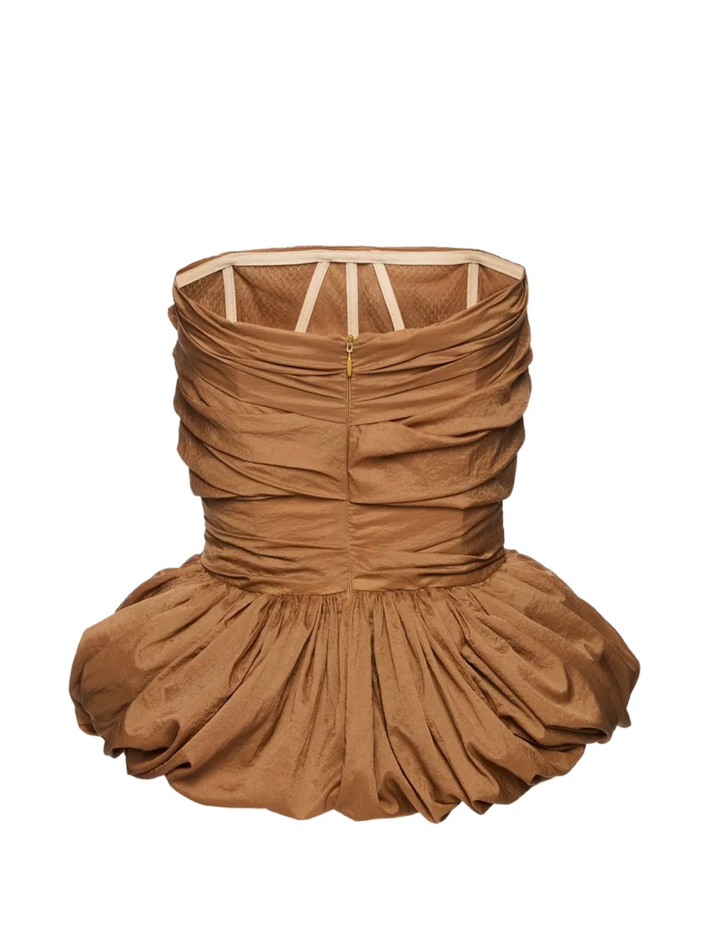 Magda Butrym Peplum top met ruches Bruin