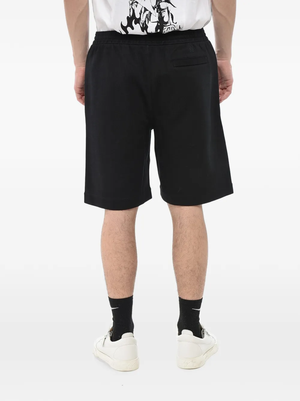 Givenchy Geplooide shorts met elastische taille Zwart