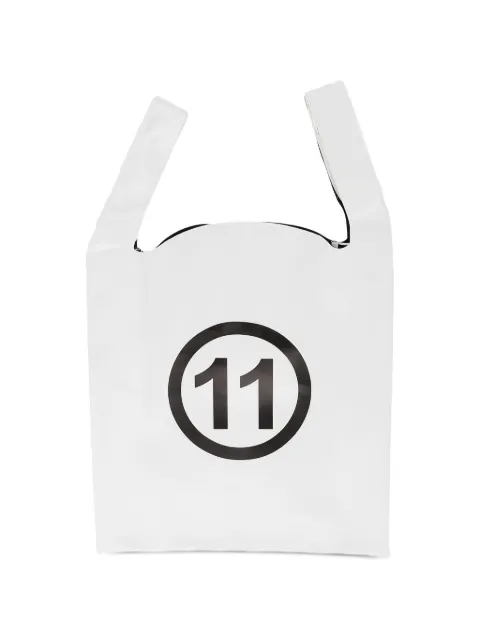 Maison Margiela logo-print leather tote bag