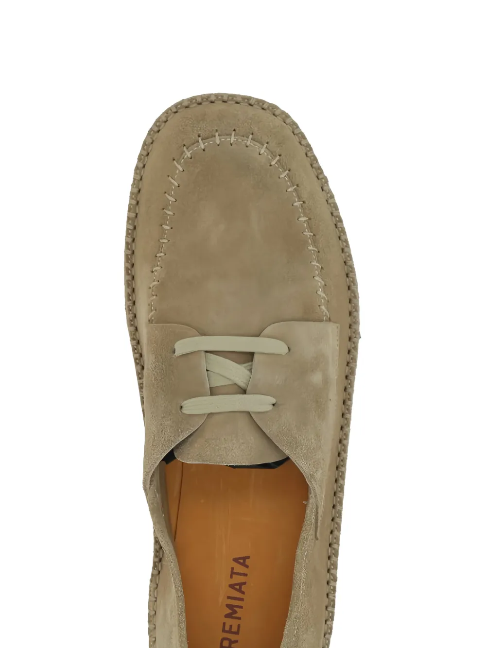 Premiata Loafers met veters en afwerking Beige