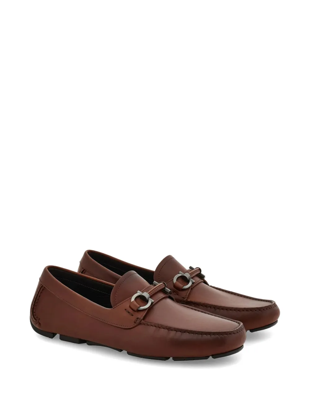 Ferragamo Loafers met gancini detail Bruin