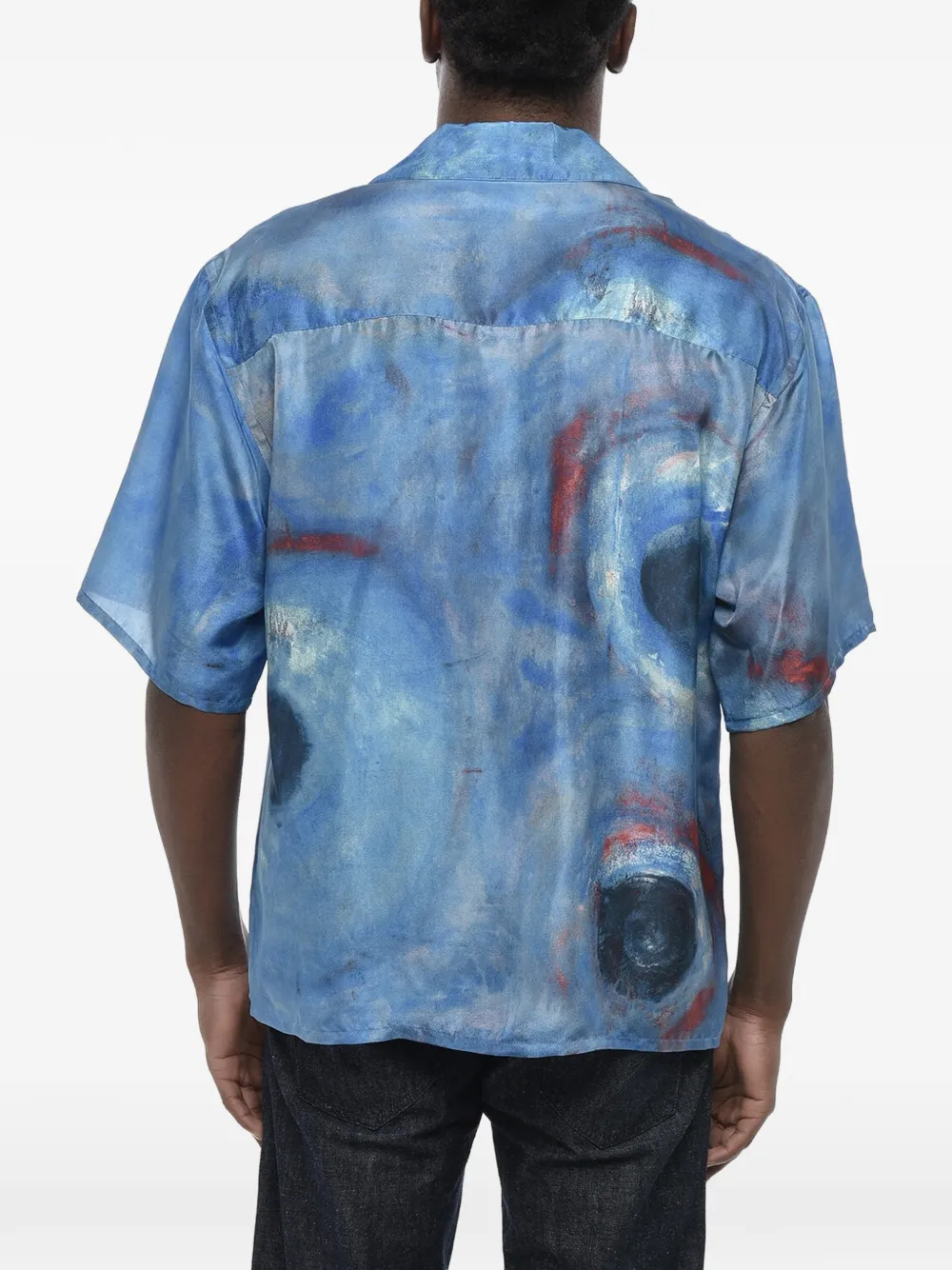 Marni Bowlingshirt met vlakken Blauw