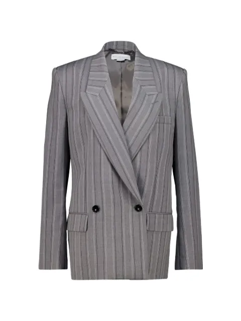 Stella McCartney pinstripe-pattern waisted-fit jacket