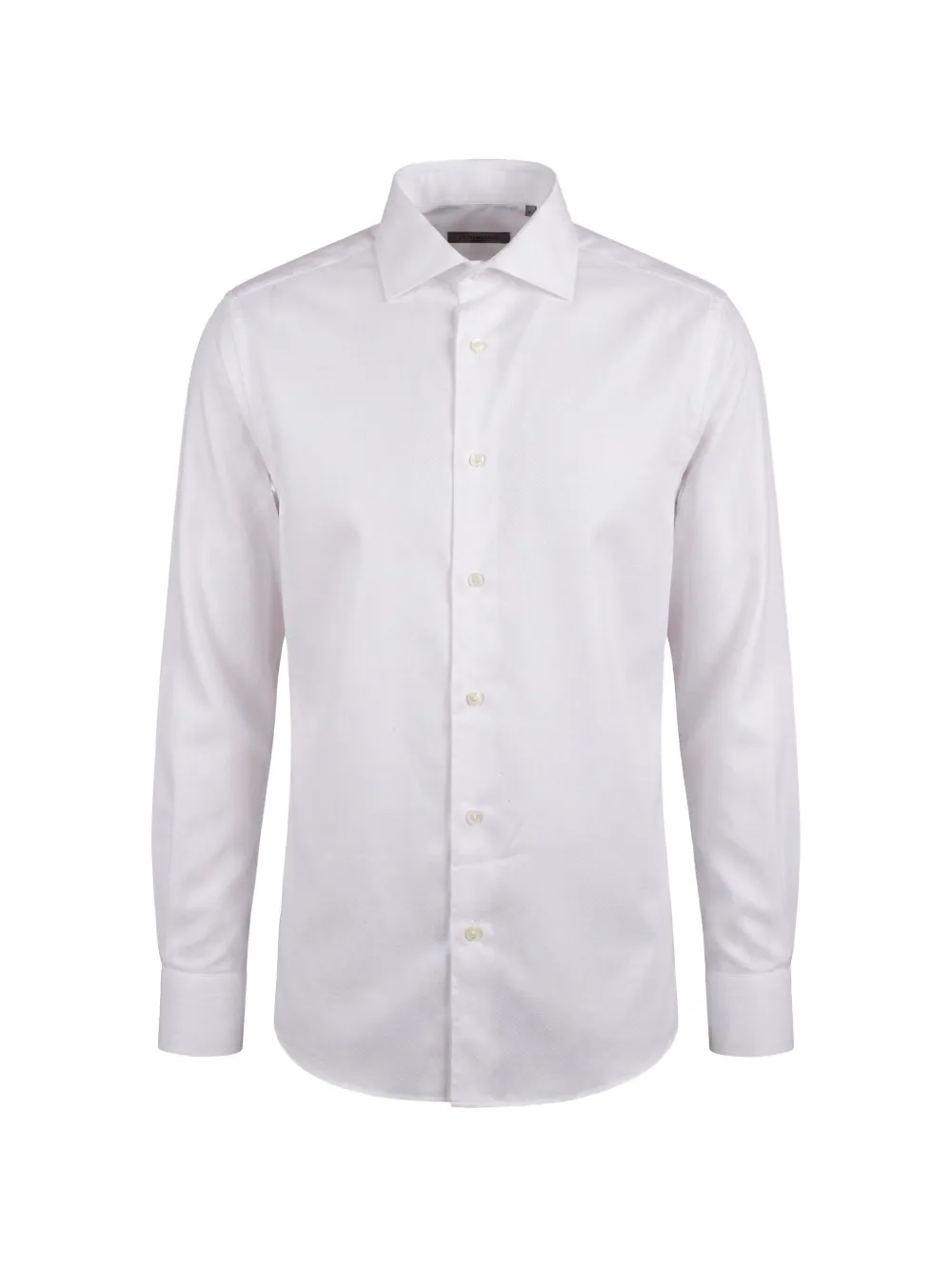 Corneliani textured long-sleeve shirt - Weiß