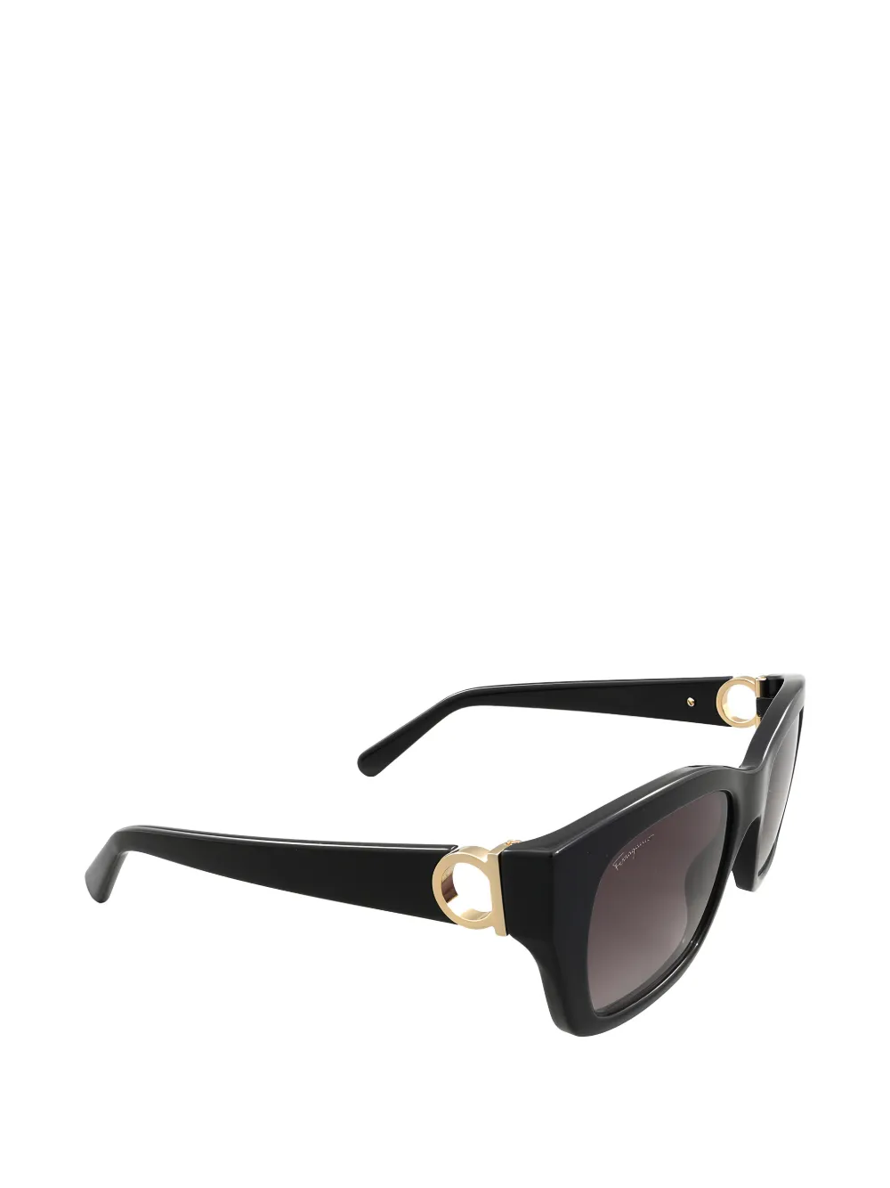  Ferragamo Gafas De Sol Gancini Con Montura Rectangular - Negro 