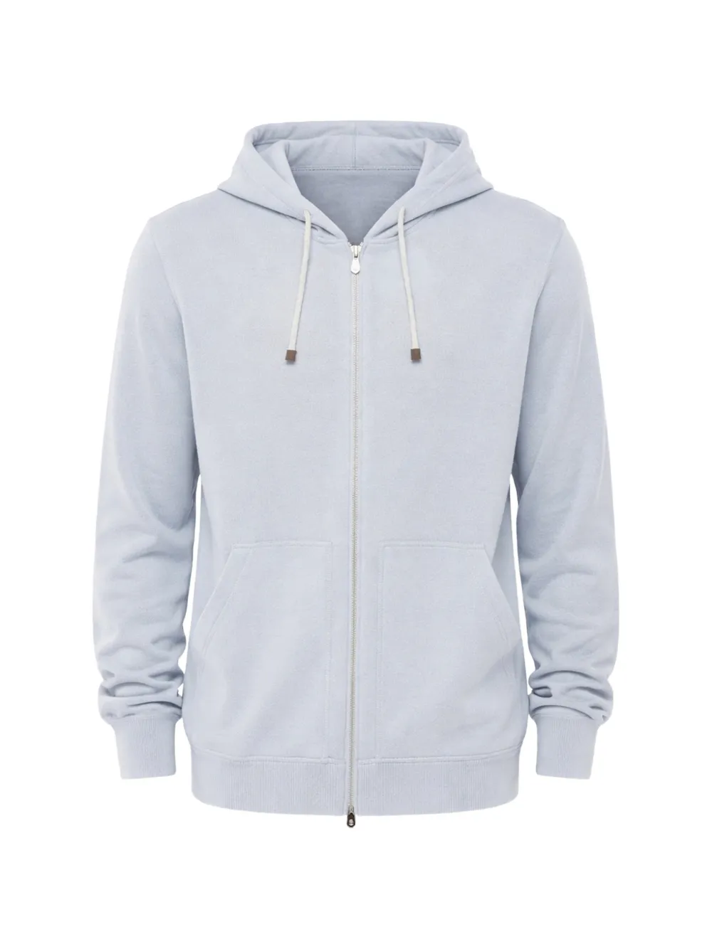 Brunello Cucinelli zip-up cashmere hoodie - Blue