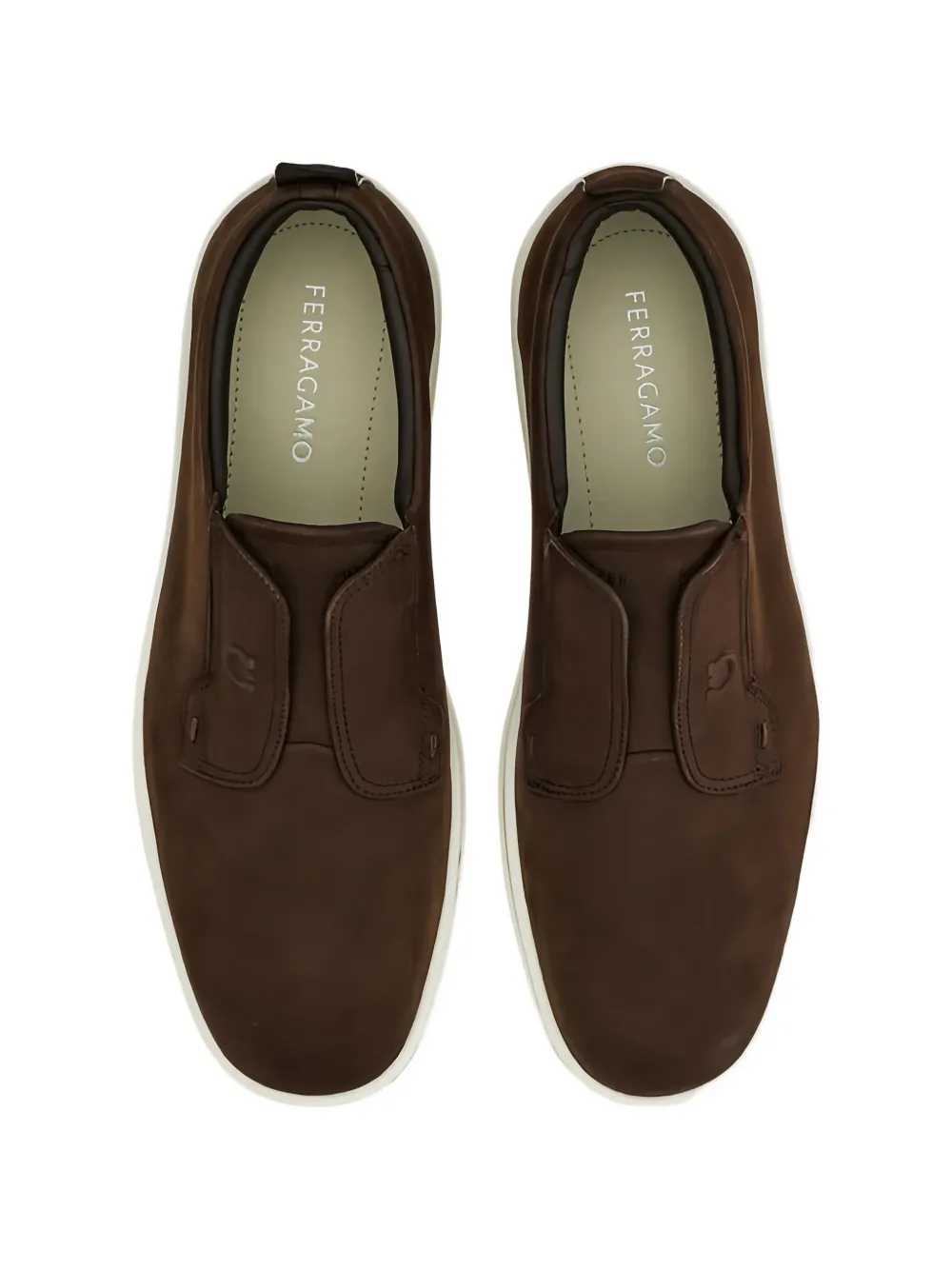 Ferragamo Sneakers met Gancini-reliëf Bruin