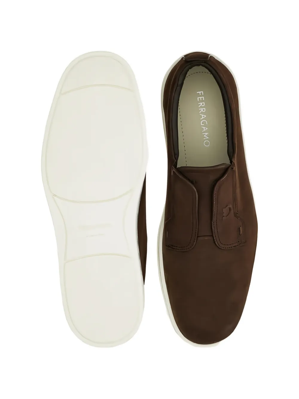Ferragamo Sneakers met Gancini-reliëf Bruin