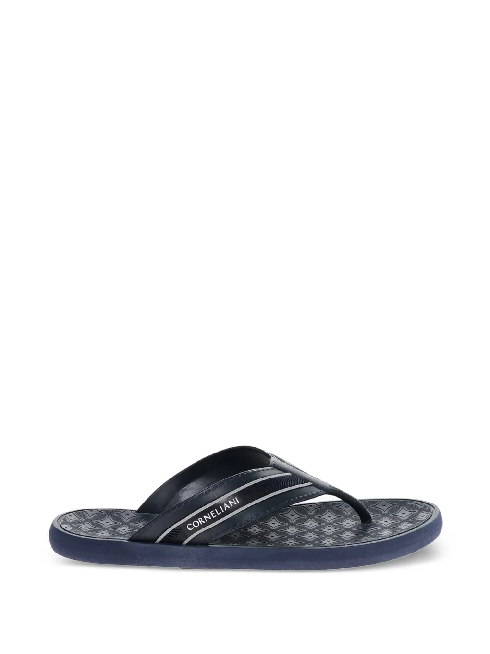 Corneliani logo-print flip-flops | Blue | Image 1