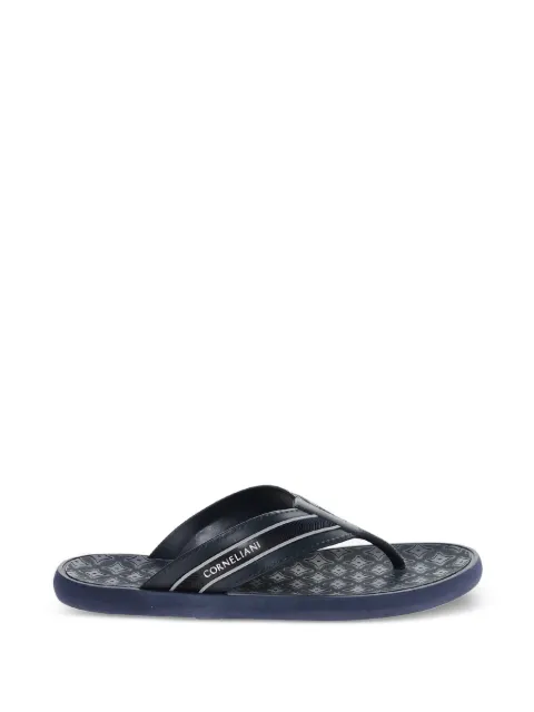 Corneliani logo-print flip-flops