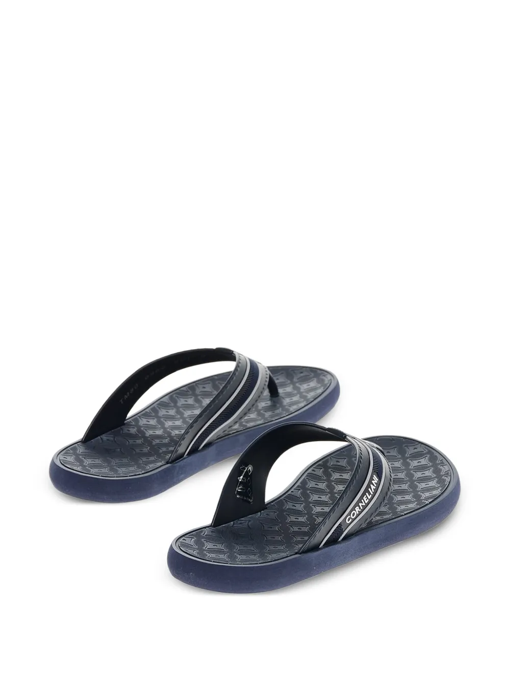 Corneliani Teenslippers met logoprint Blauw