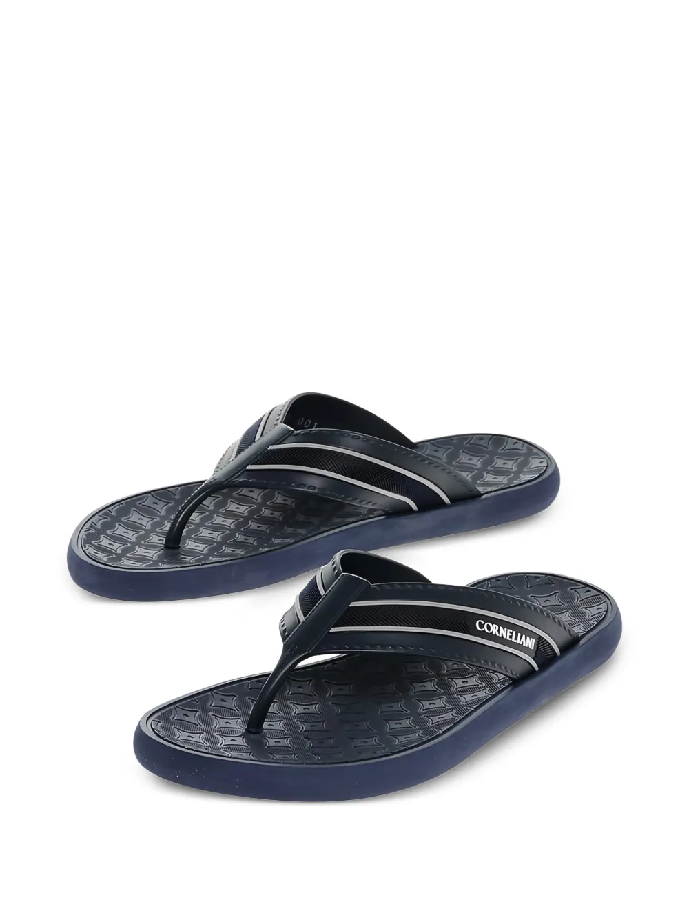 Corneliani Teenslippers met logoprint Blauw