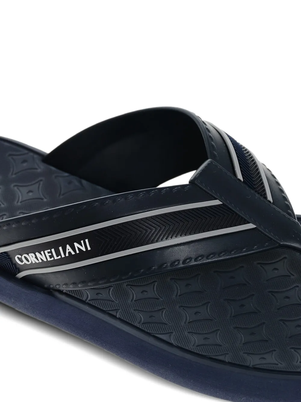 Corneliani Teenslippers met logoprint Blauw