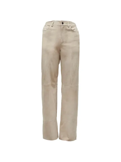 Osklen Calça de camurça com cinco bolsos