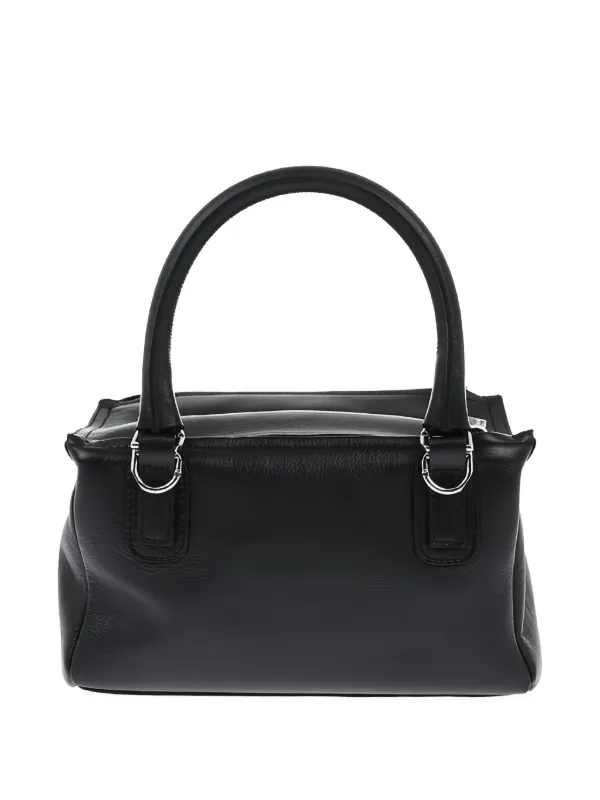 Givenchy Pandora Hammered Leather Shoulder Bag | Black | FARFETCH