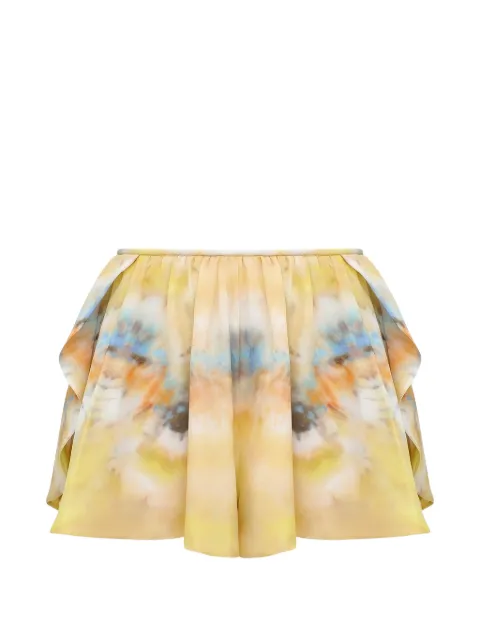ZIMMERMANN Alchemy tie-dye ruffled shorts