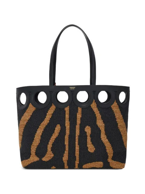 Ferragamo Bolsa de ombro Gancini grande com logo