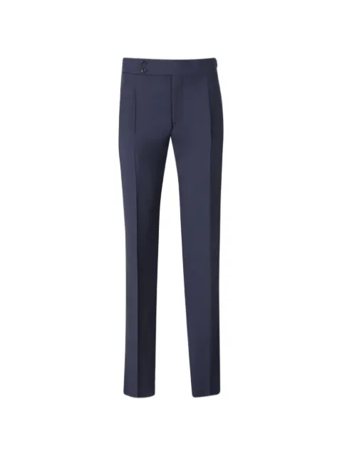 Scabal pleated side-adjuster trousers