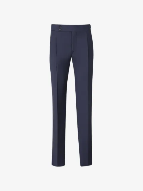 Scabal pleated side-adjuster trousers