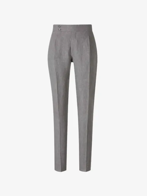 Scabal pleated side-adjuster trousers