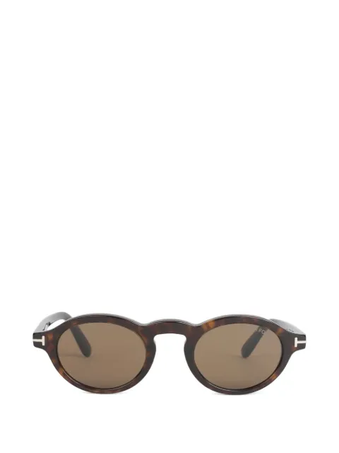 TOM FORD Eyewear Aristotele 02 tortoiseshell-effect round-frame sunglasses