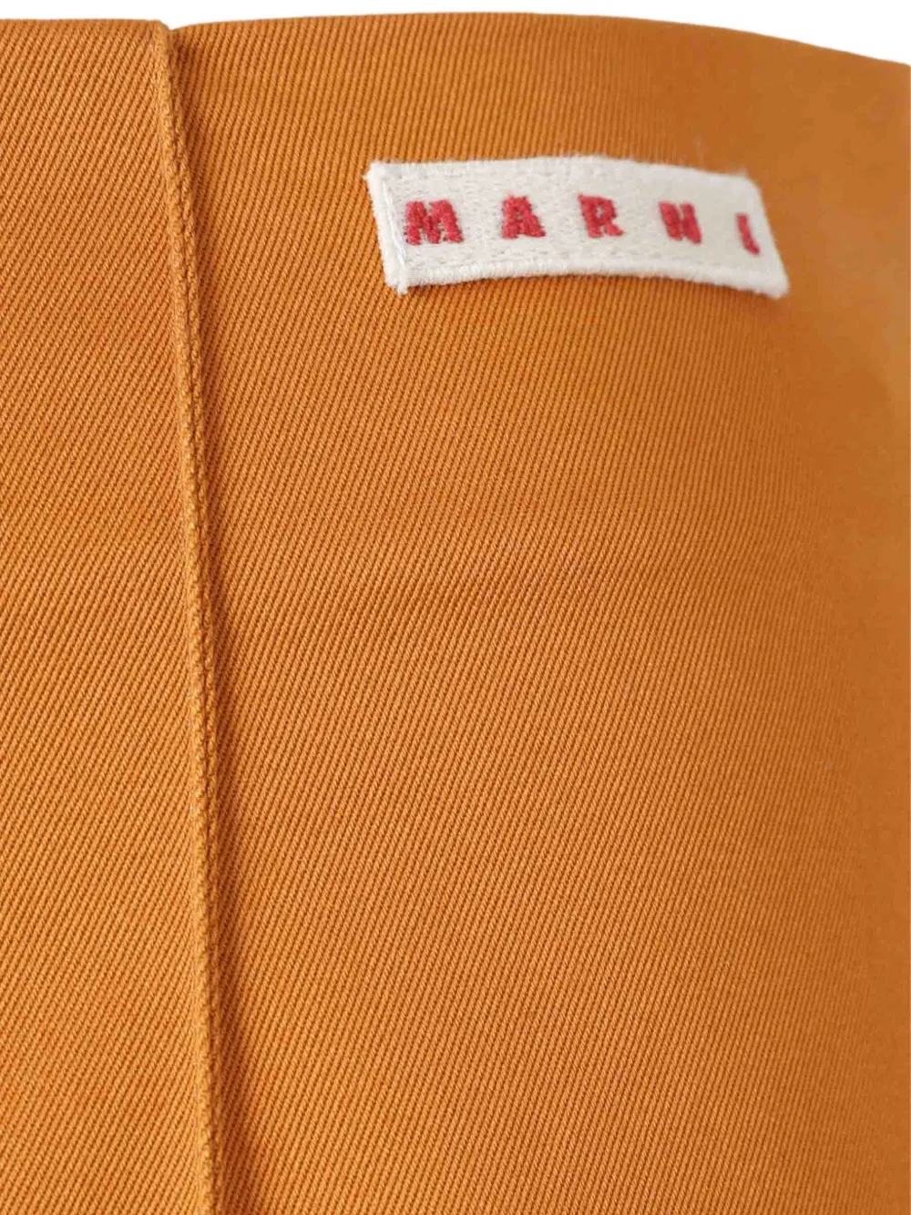 Marni Cropped plooibroek met logopatch Oranje