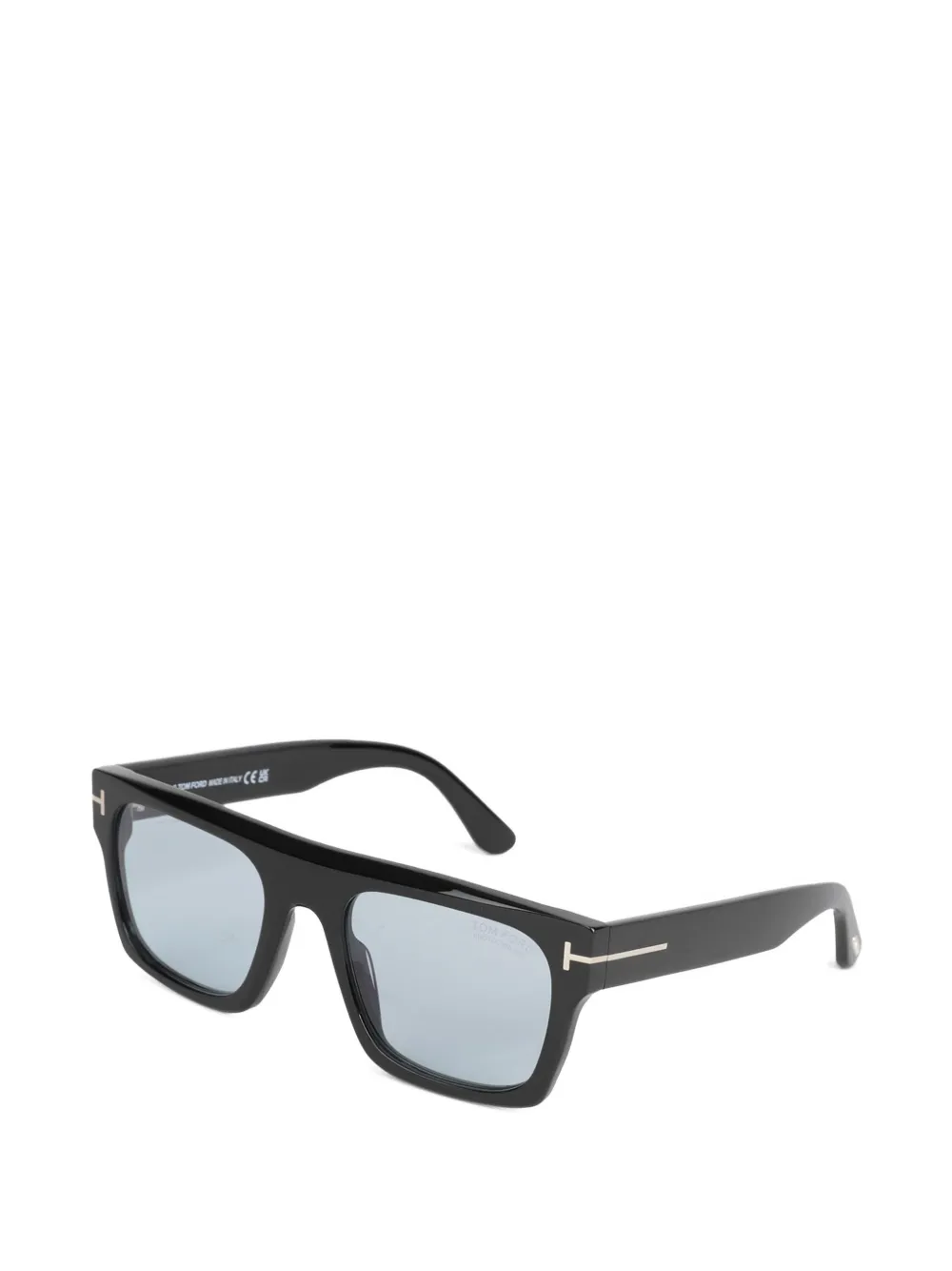 TOM FORD Eyewear Cyrus zonnebril met vierkant montuur en logo Zwart
