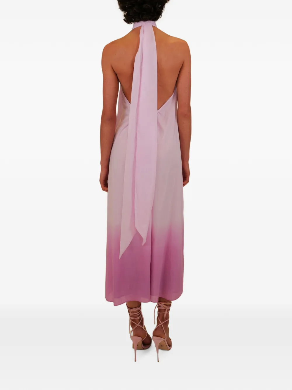 AZEEZA Meera midi-jurk Roze