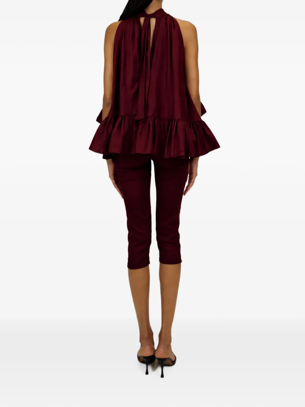 AZEEZA Plath blouse Rood