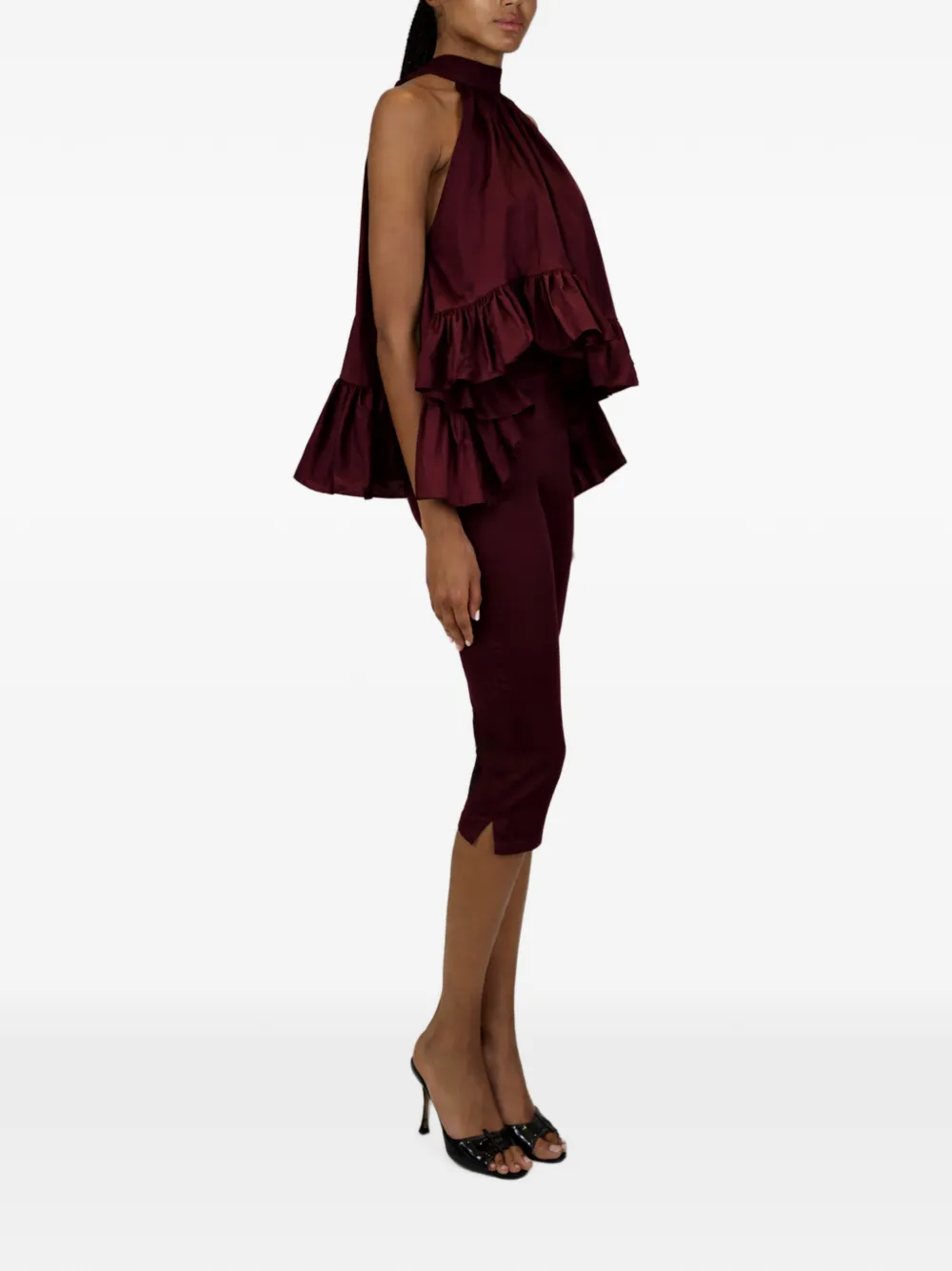 AZEEZA Plath blouse Rood