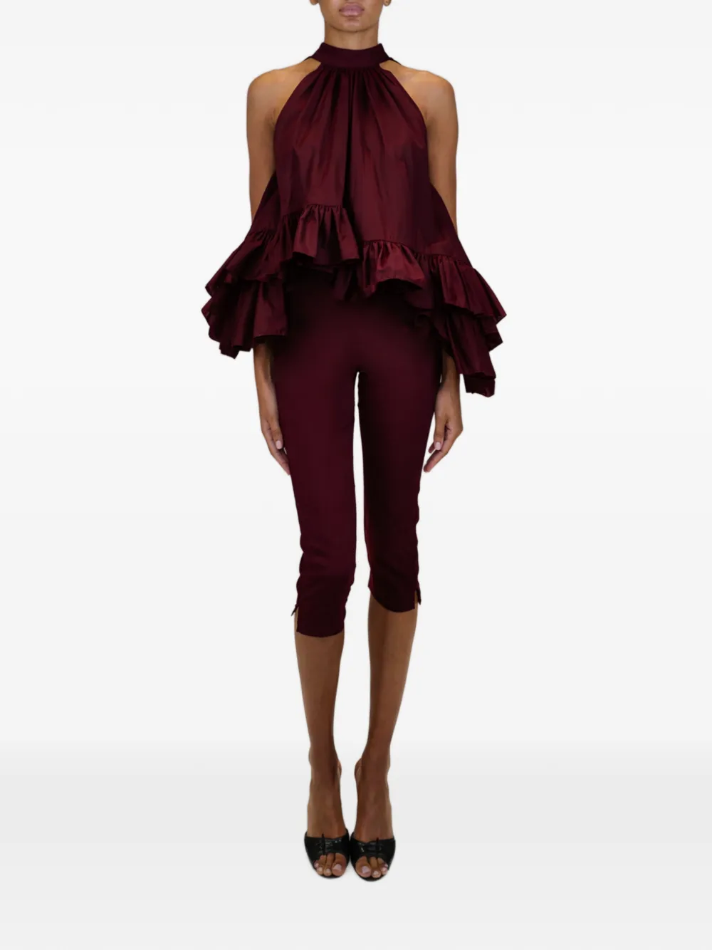 AZEEZA Plath blouse Rood