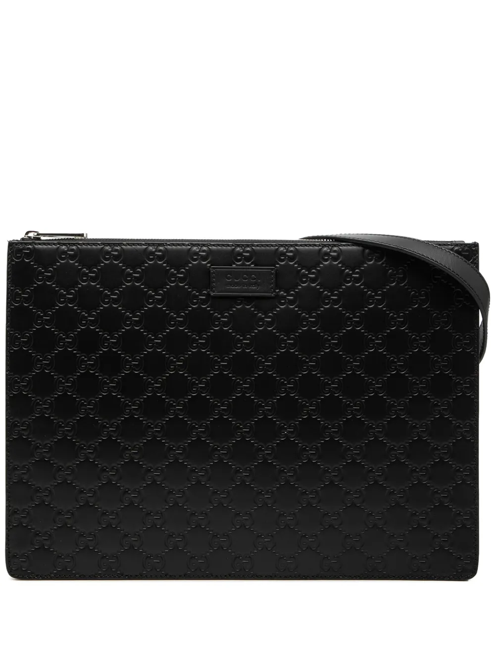 Gucci Pre-Owned 2000-2015 Guccissima Zip Messenger Bag crossbody bag - Nero