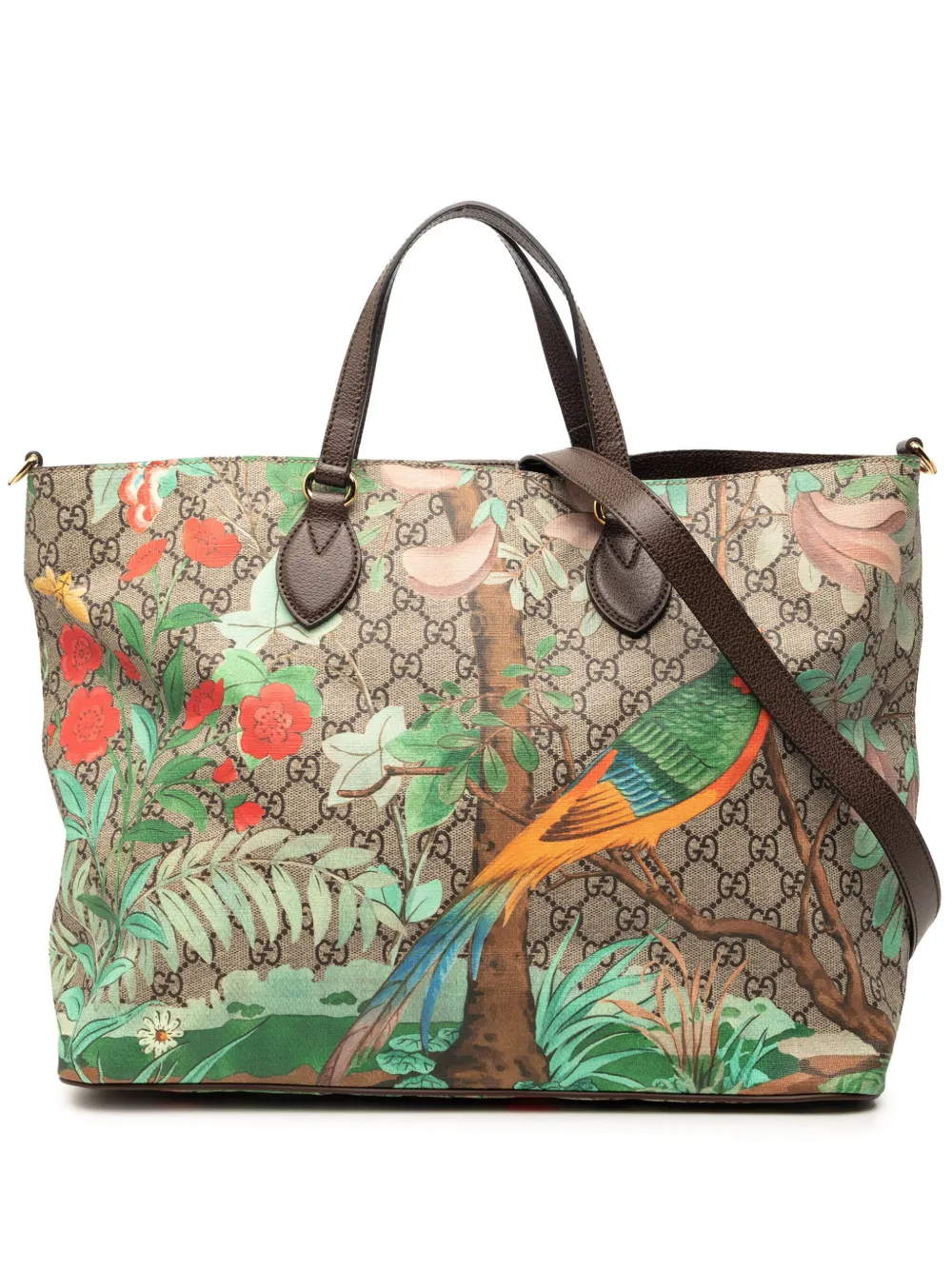 Gucci Pre-Owned 2016-2026 Medium GG Supreme Tian Convertible Soft Tote satchel - Toni neutri