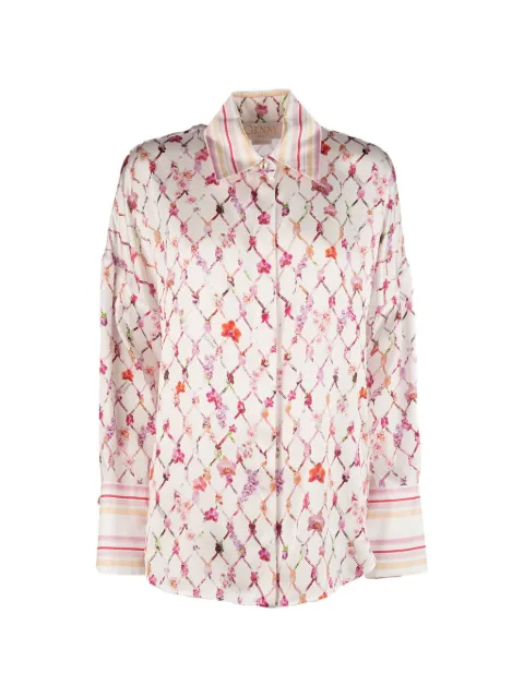 Genny floral-print silk shirt