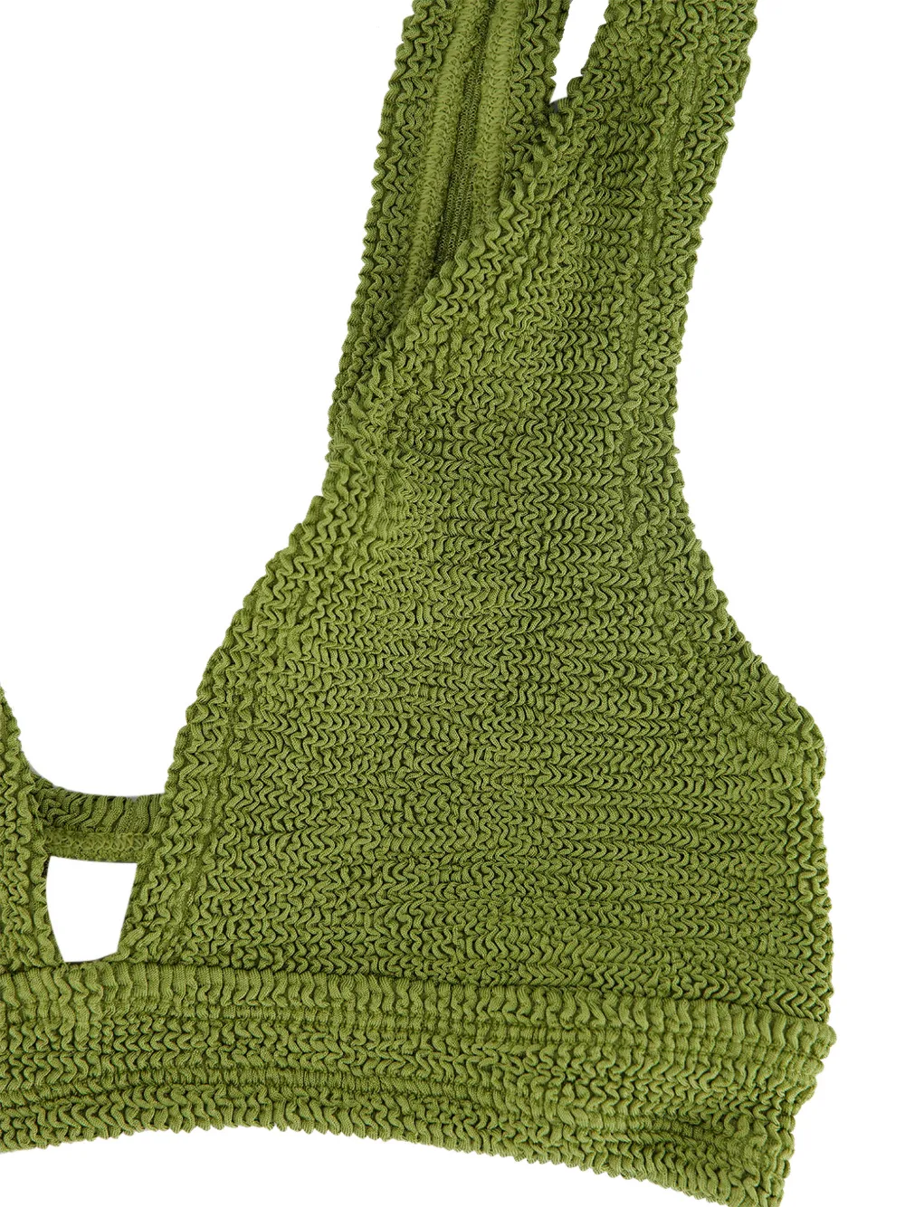 Hunza G Angel metallic gekreukte bikini Groen