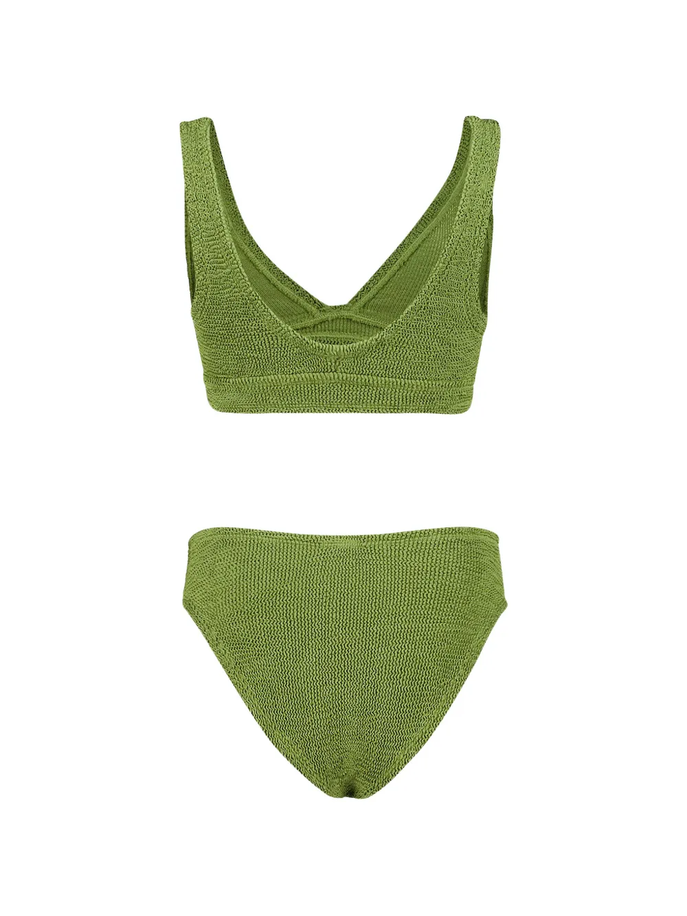 Hunza G Angel metallic gekreukte bikini Groen