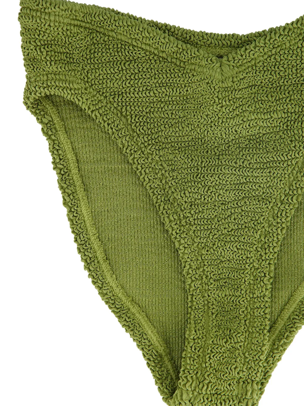 Hunza G Angel metallic gekreukte bikini Groen