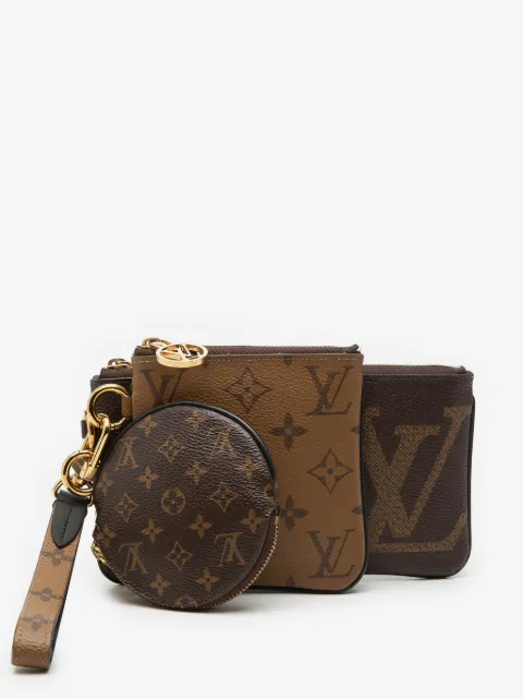 Louis Vuitton Pre-Owned trio de pochettes à monogramme Reverse Giant (2021-2026)