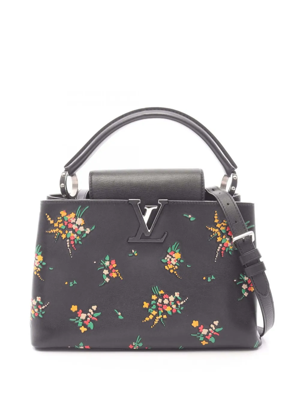Louis Vuitton Pre-Owned 2016 Leather Blossom Capucines PM satchel - Black