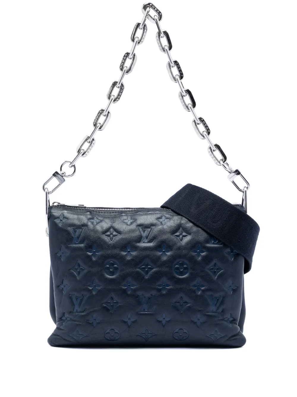 Louis Vuitton Pre-Owned 2021-2026 Puffy Coussin PM Satchel-Tasche aus Lammleder mit Monogramm - Blau