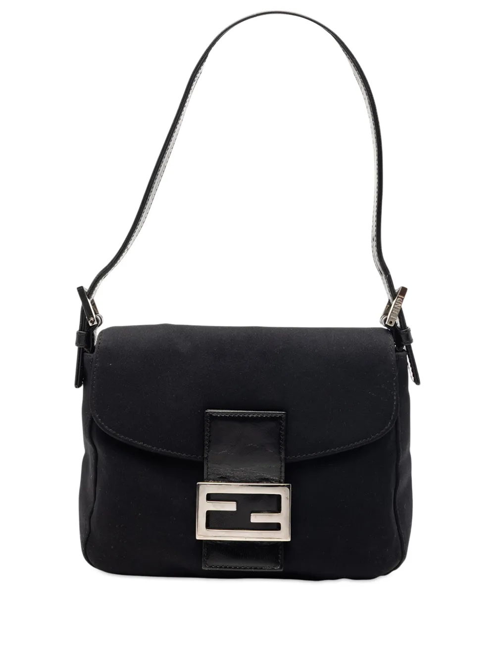 Fendi Pre-Owned 2000-2010 Cotton Flap shoulder bag - Nero