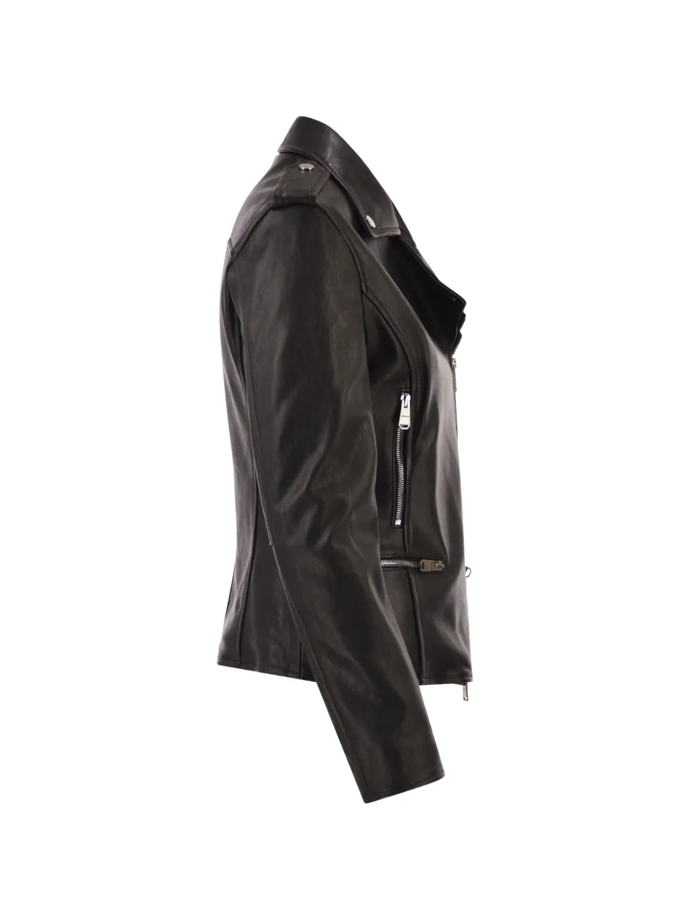 DONDUP Leren bikerjack Zwart