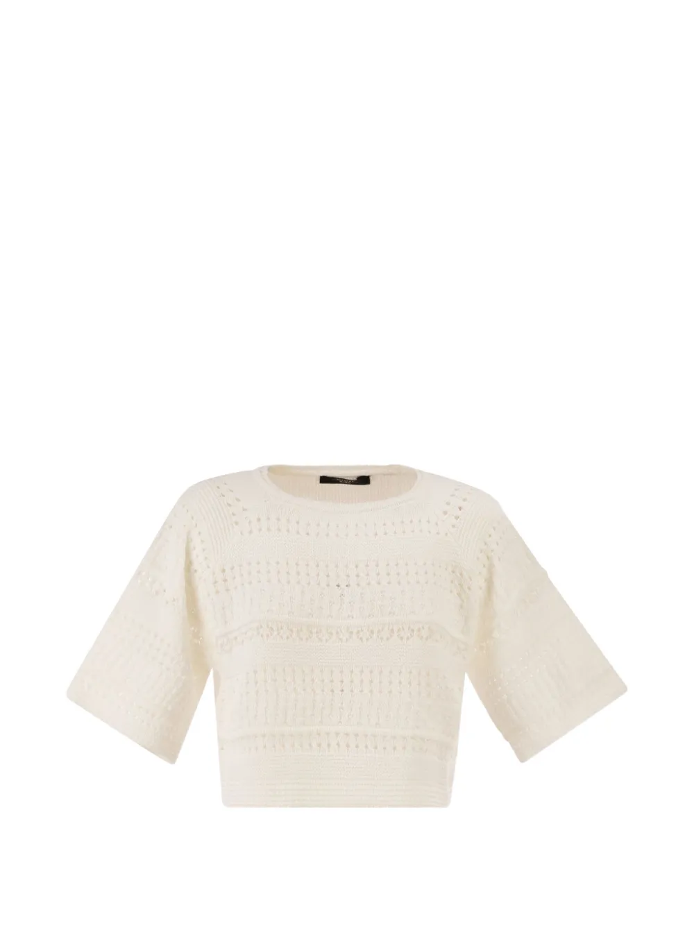 Weekend Max Mara open-knit cotton top - Weiß